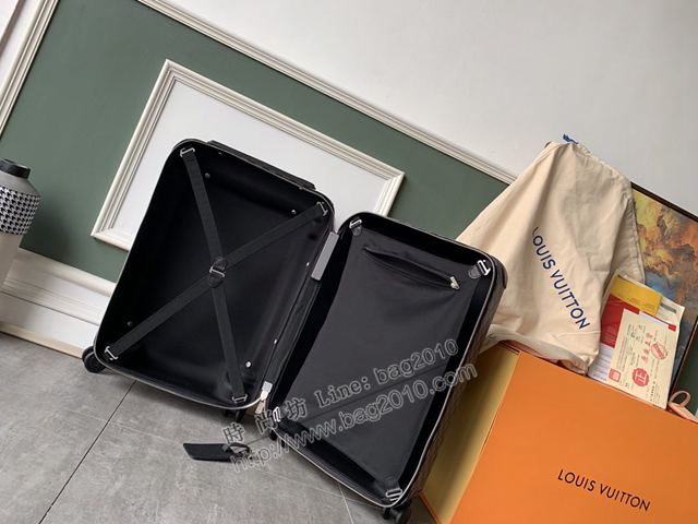 LV行李箱 M23203 寬拉杆拉鏈行李箱 LV黑格拉杆箱 四輪拉杆箱xzx1092